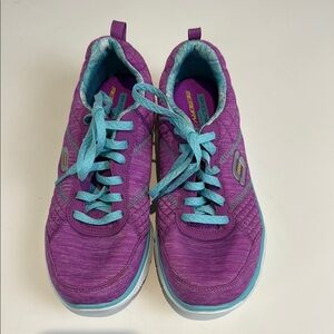 Skechers Memory Foam Lite Weight Dual Lite Lace Up Sneakers Size 10 Women's